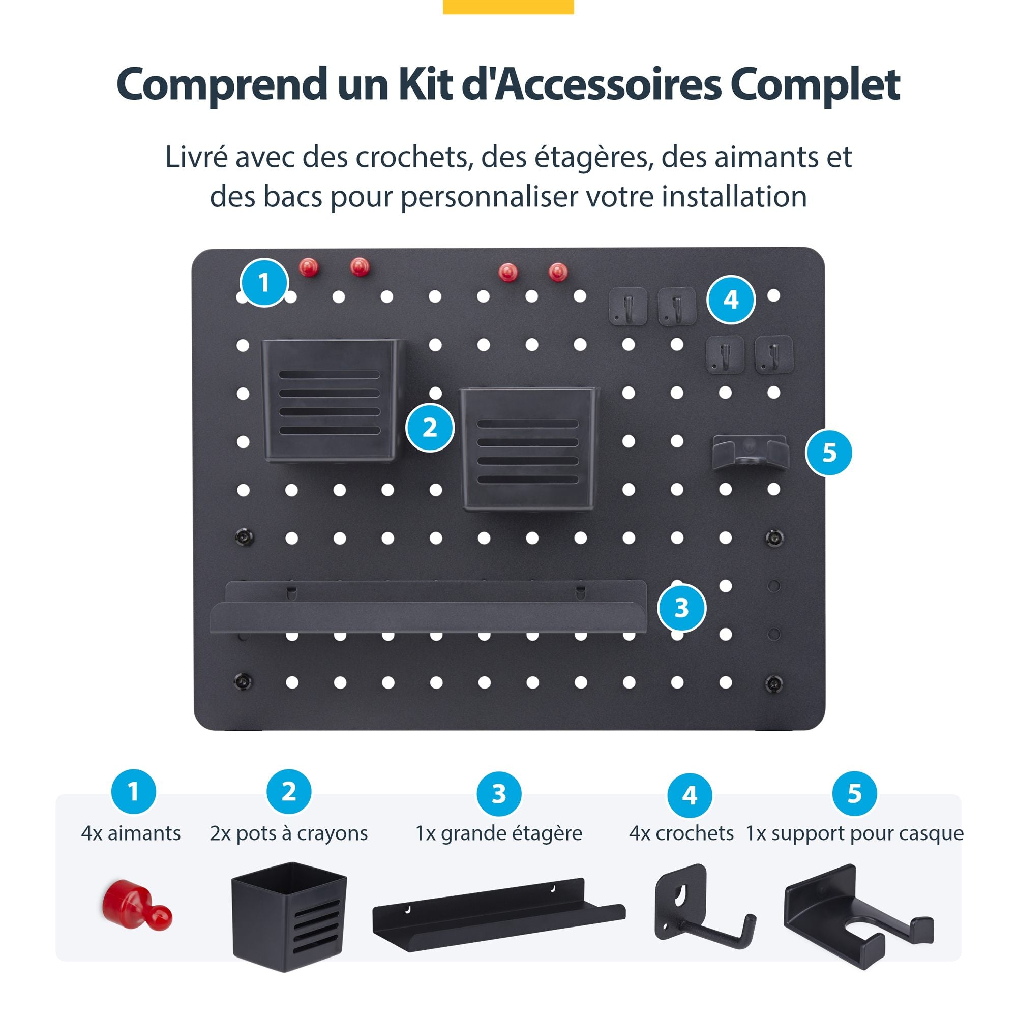 Clamp-On Pegboard Desktop Organizer