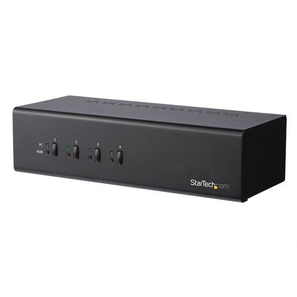 KVM Switch - 4 Port - Dual DVI - USB Hub