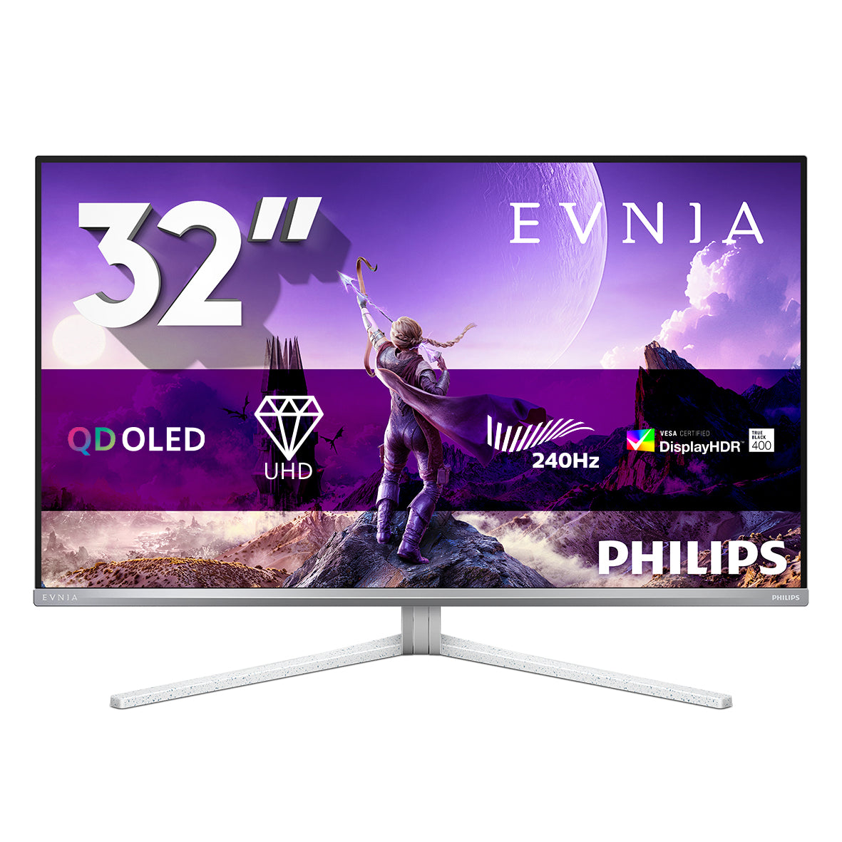 PHILIPS 32M2N8900/00 32p UHD OLED 240Hz 250cd/m2 0.03ms 2xHDMI2.1 DP USB Type C PD90W Speakers Height Adj.