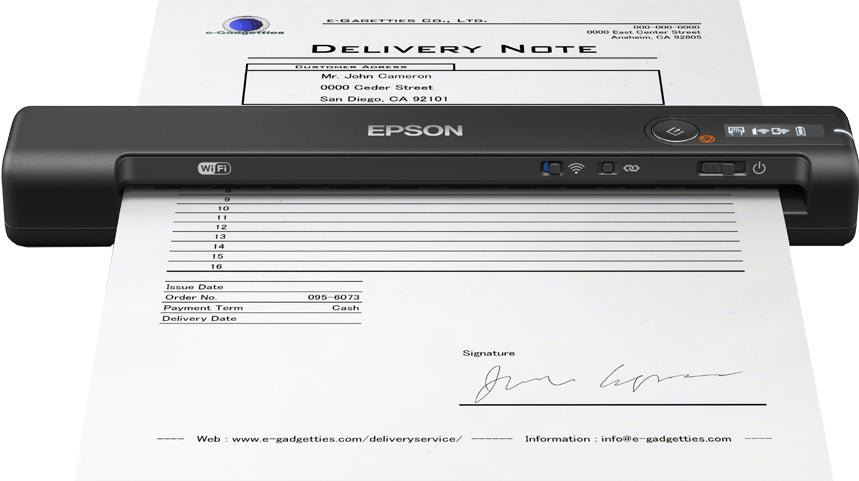 EPSON WorkForce ES-60W Sheetfed scanner Contact Image Sensor CIS A4 600x600dpi 300scans/d USB 2.0 Wi-Fi
