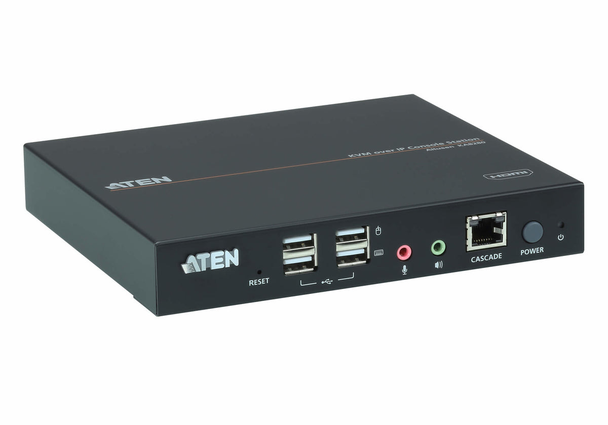Station console KVM HDMI sur IP - 1920 x 1200 pixels - Ethernet/LAN - Full HD+ - Grille de montage - 4,66 W - Noir