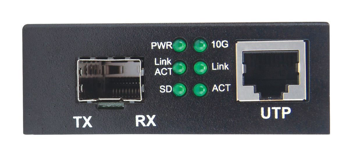 Intellinet 508193 convertisseur de support réseau 10000 Mbit/s Noir