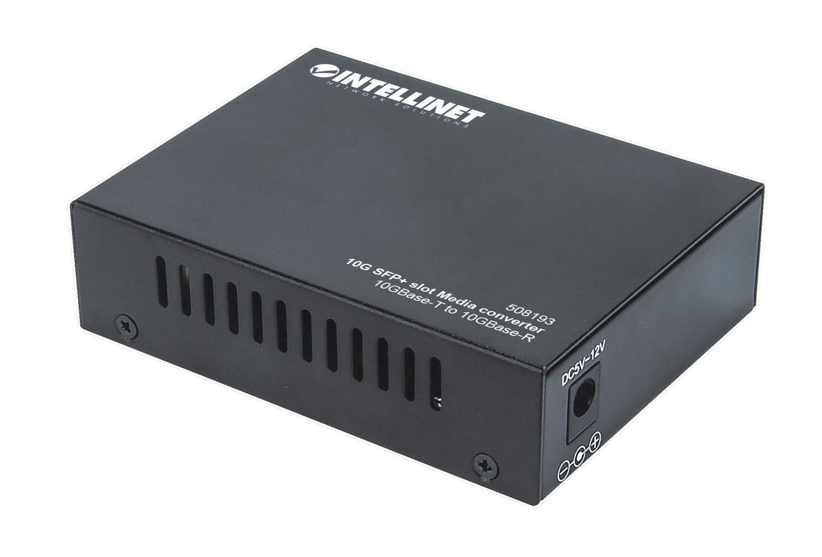 Intellinet 508193 convertisseur de support réseau 10000 Mbit/s Noir