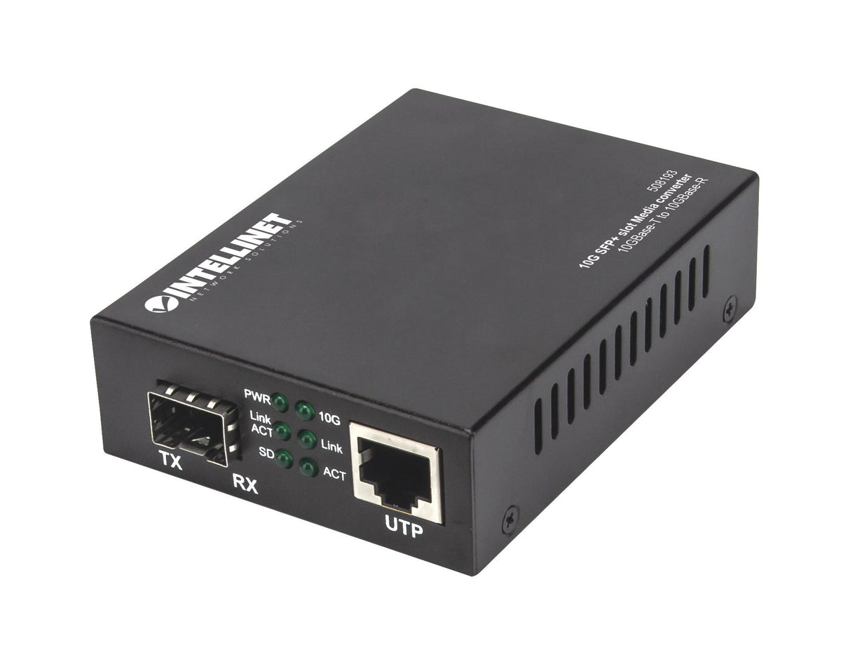 Intellinet 508193 convertisseur de support réseau 10000 Mbit/s Noir