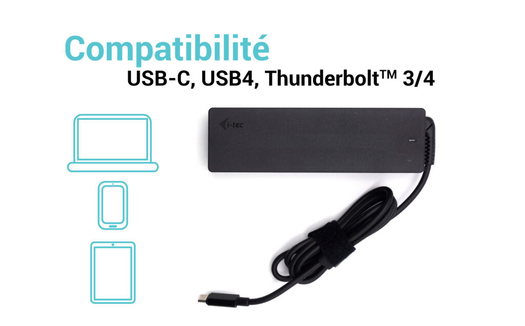 I-TEC Universal Charger USB-C PD 3.0 100W 1x USB-C port 100W Available voltages 5 V / 9 V / 12 V / 15 V / 20 V