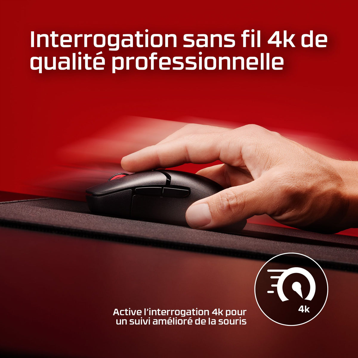 Souris de jeu sans fil HyperX Pulsefire Saga Pro (Noire)