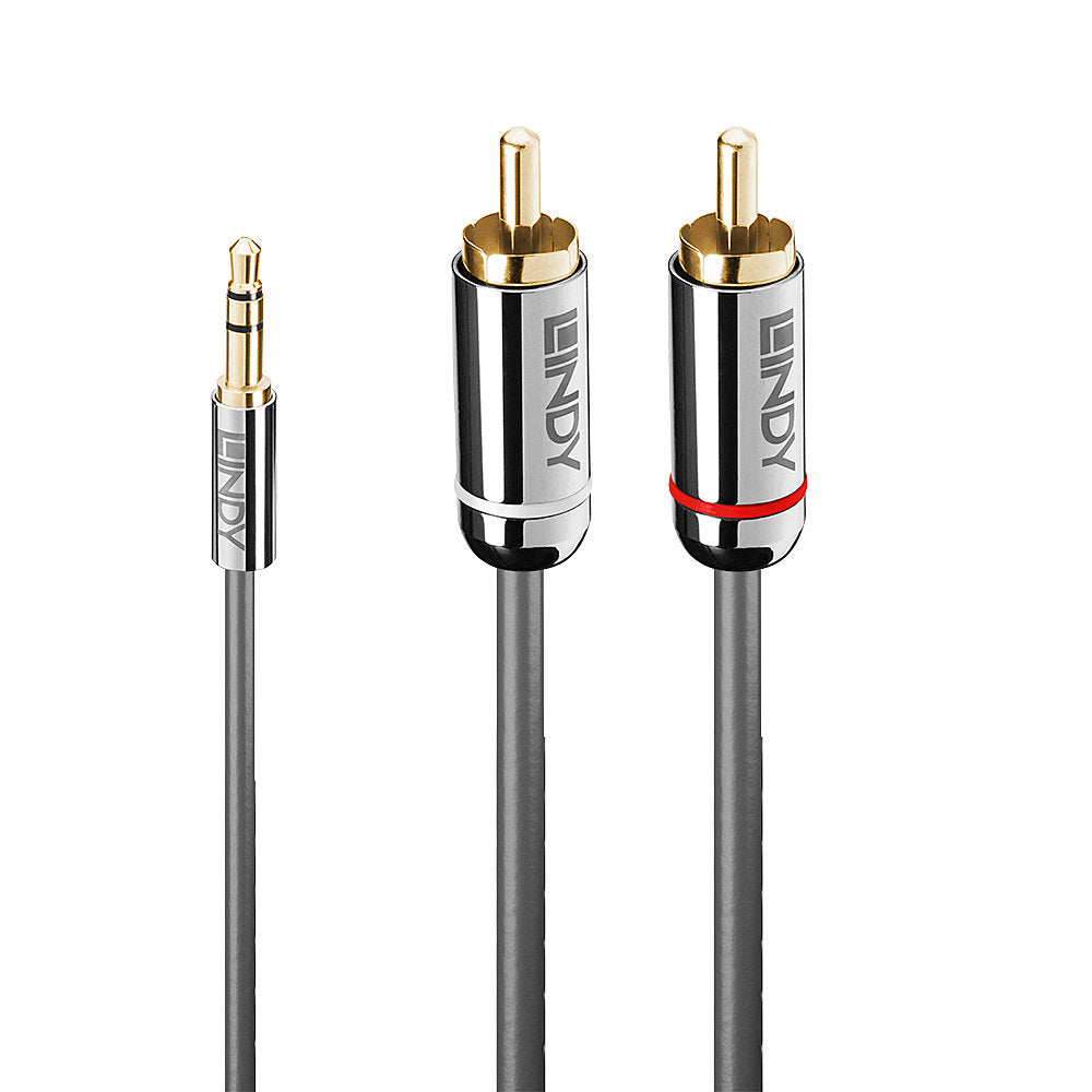 LINDY Cromo Line Audio Cable Stereo 3.5mm-RCA M-M 10m anthrazit