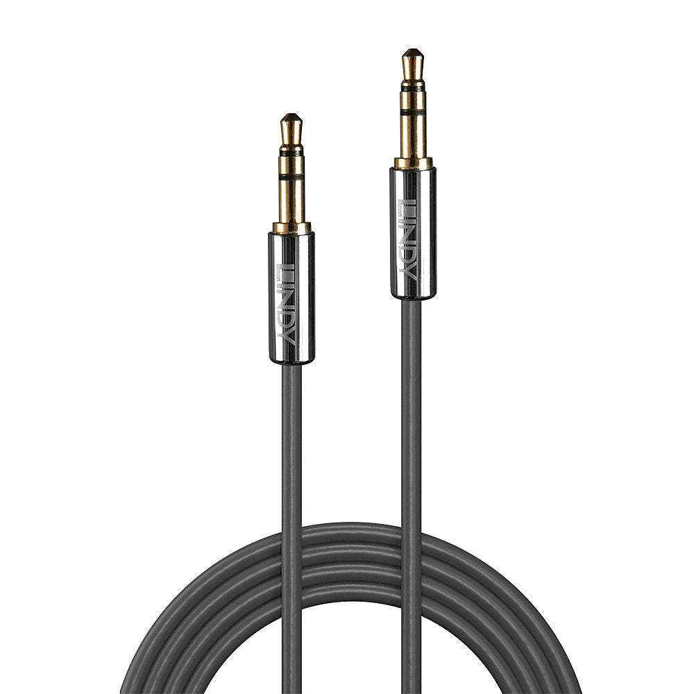 LINDY Cromo Line Audio Cable Stereo 3.5mm-3.5mm M-M 0.5m anthrazit