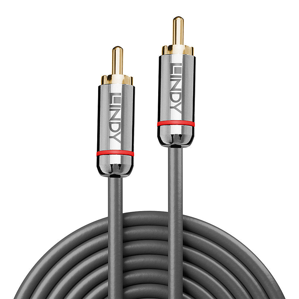 LINDY Cromo Line Audio Cable Digital Coaxial RCA-RCA M-M 1m anthrazit