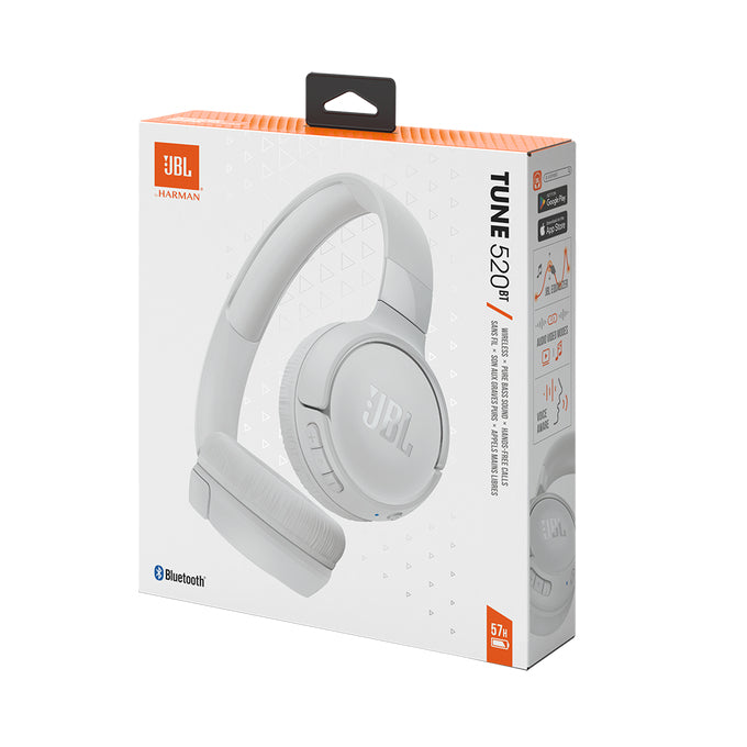 JBL Tune 520 Bluetooth Headphones White