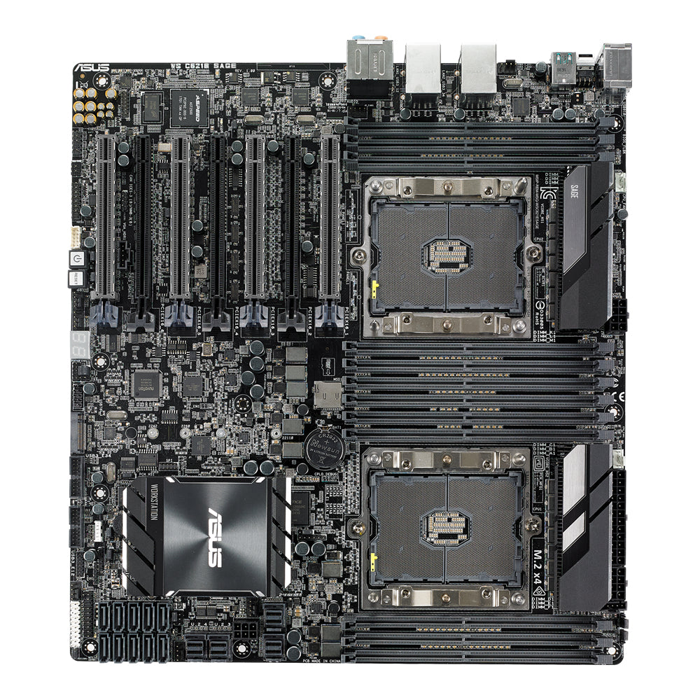 ASUS WS C621E SAGE LGA 3647 microATX business motherboard with Intel vPro support and enhanced security