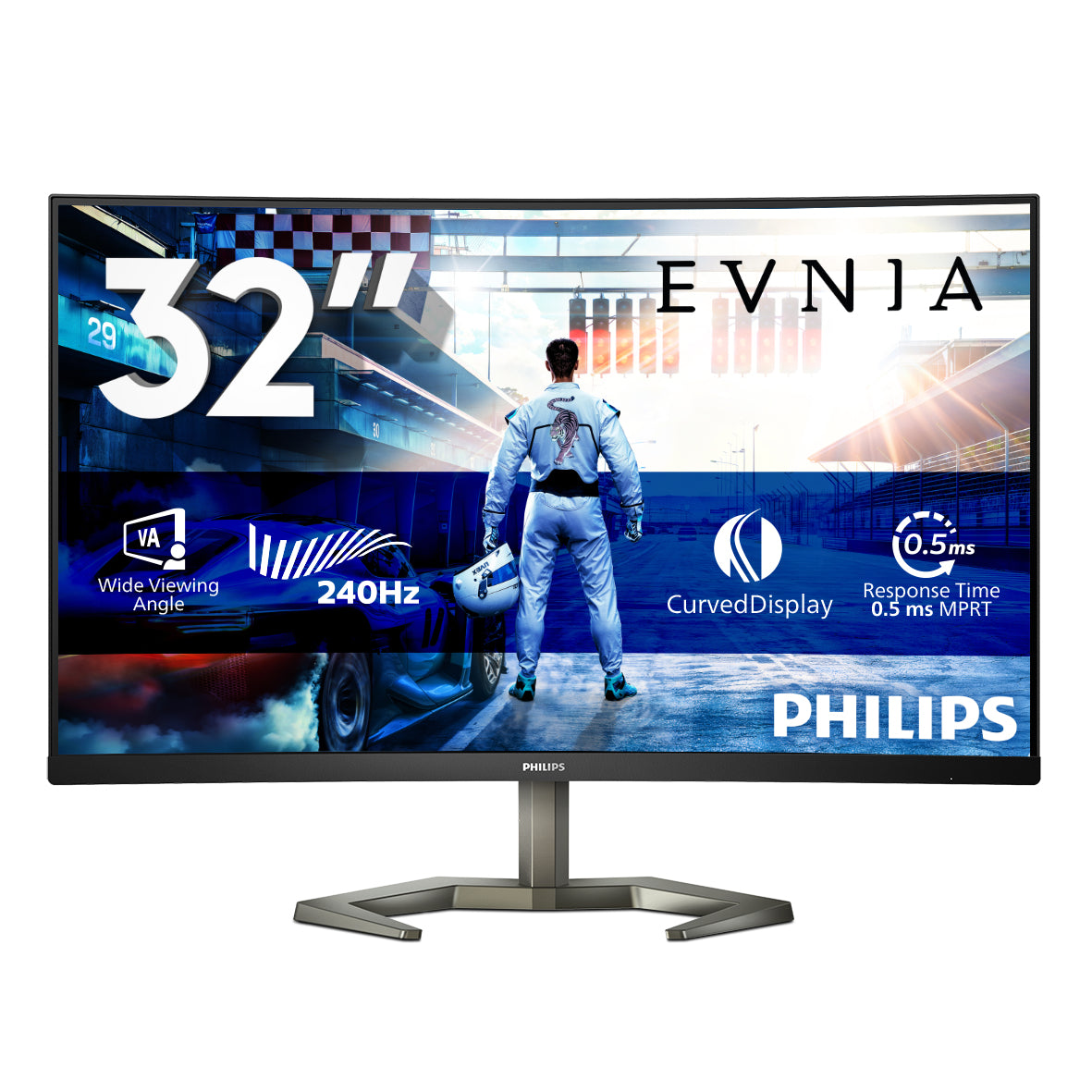 PHILIPS 32M1C5200W/00 31.5p 1920x1080 VA Curved 130mm 240Hz Curved 1ms GtG HAS DP HDMI