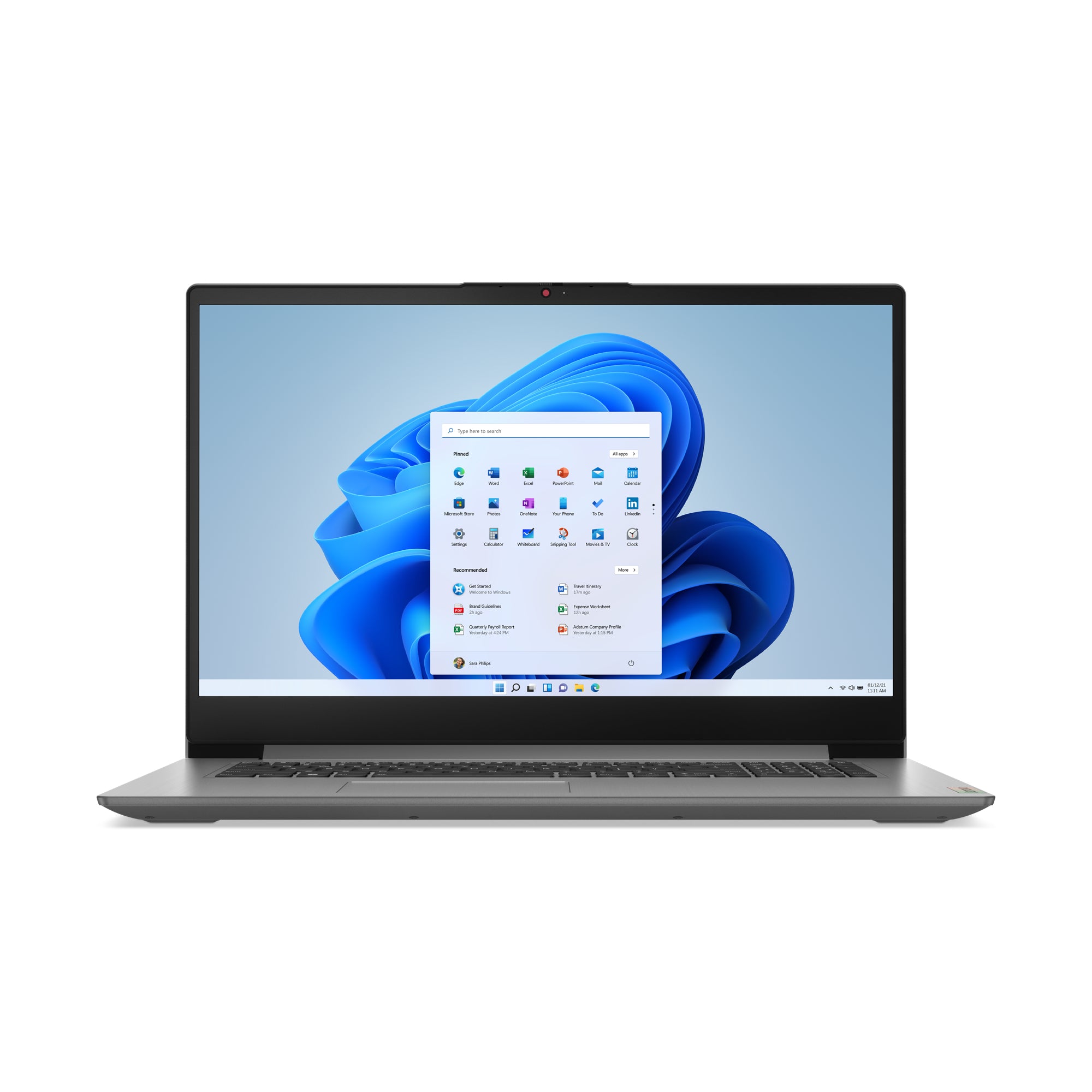 Lenovo IdeaPad 3 17IAU7 Intel® Pentium® Gold 8505 Ordinateur portable 43,9 cm (17.3") HD+ 4 Go DDR4-SDRAM 128 Go SSD Wi-Fi 6 (802.11ax) Windows 11 Home in S mode Français Gris