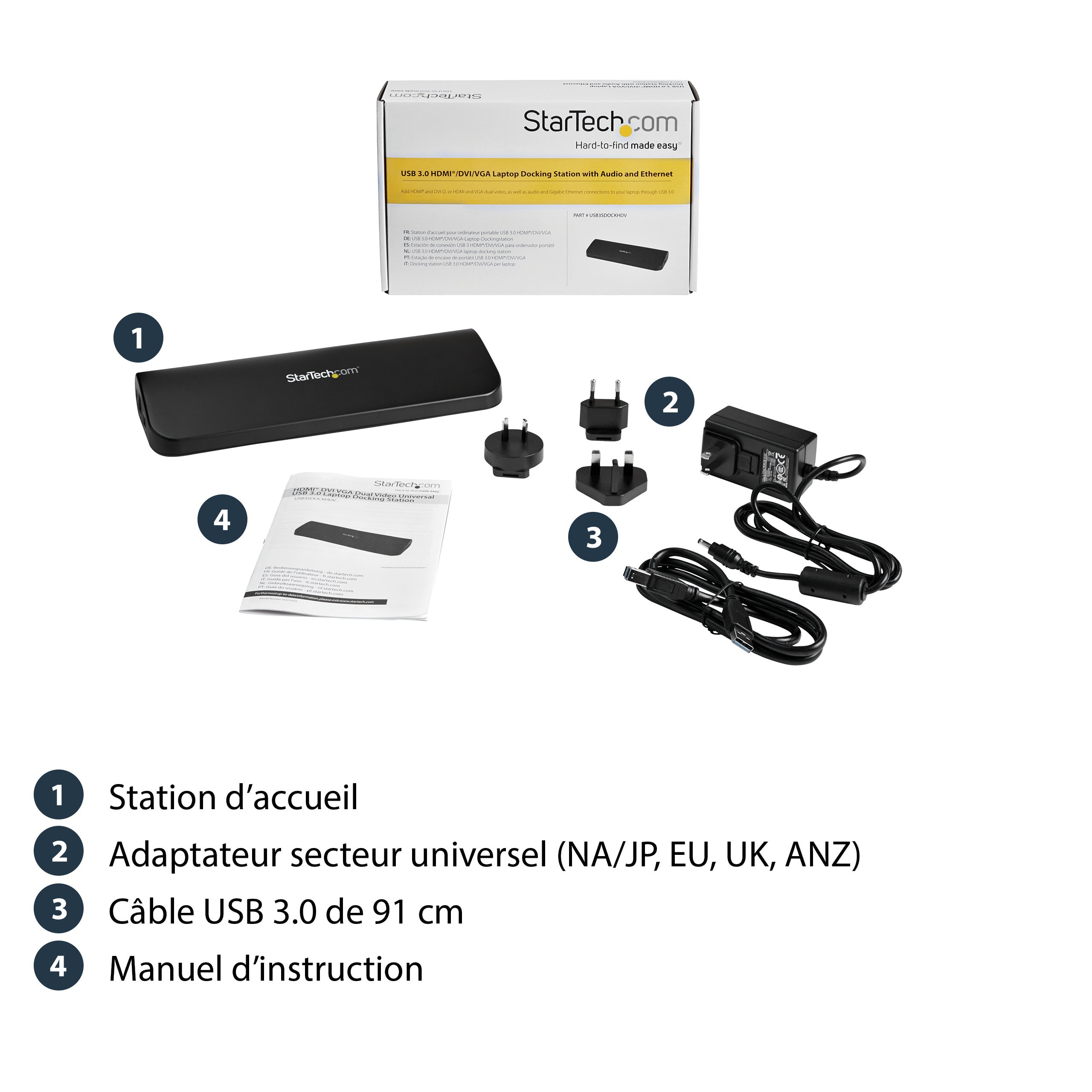 Universal Dual Monitor USB 3 Laptop Dock
