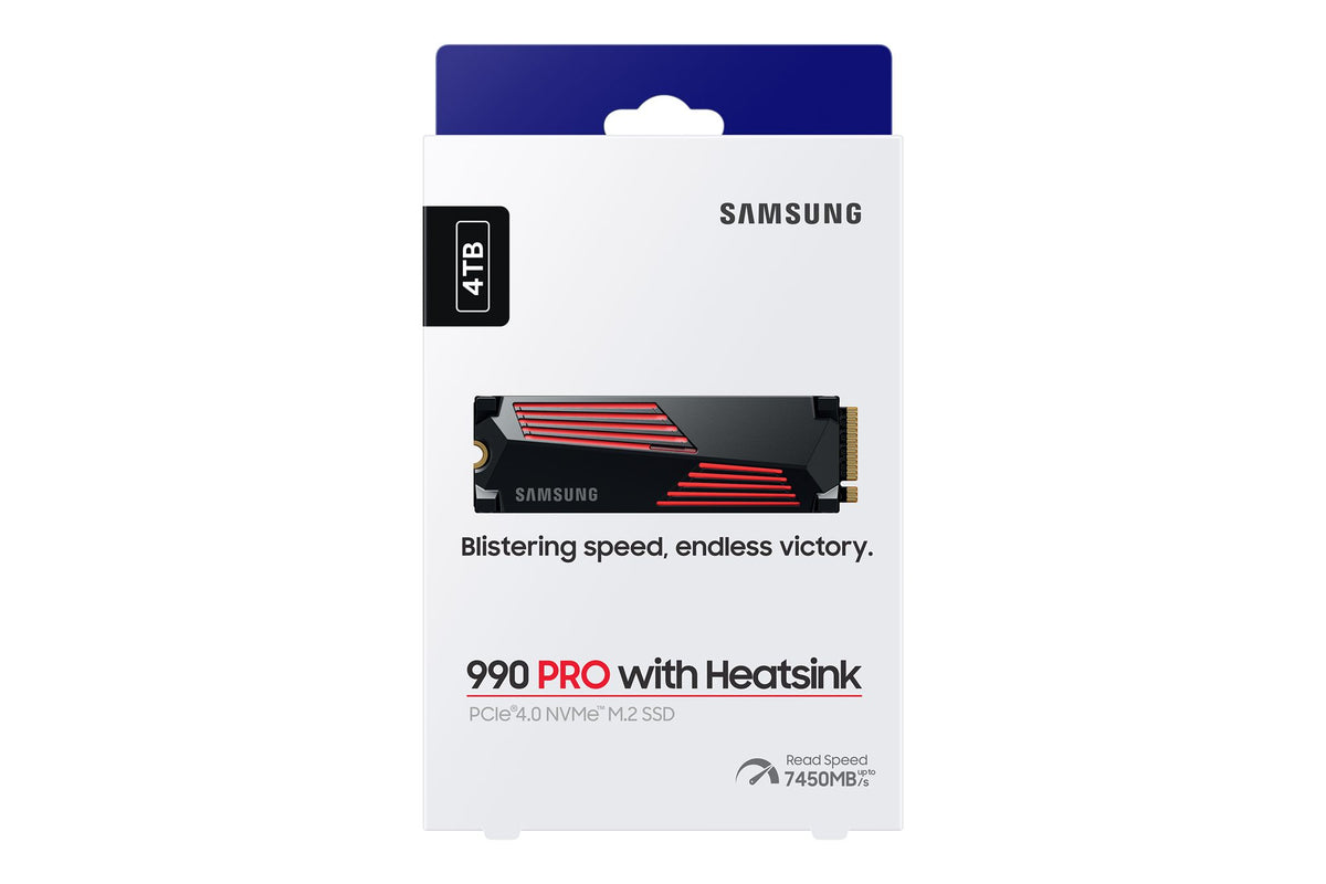 Samsung MZ-V9P4T0GW 4 To 990 Pro M2 SSD 7450 Mo/s Lecture 6900 Mo/s Écriture