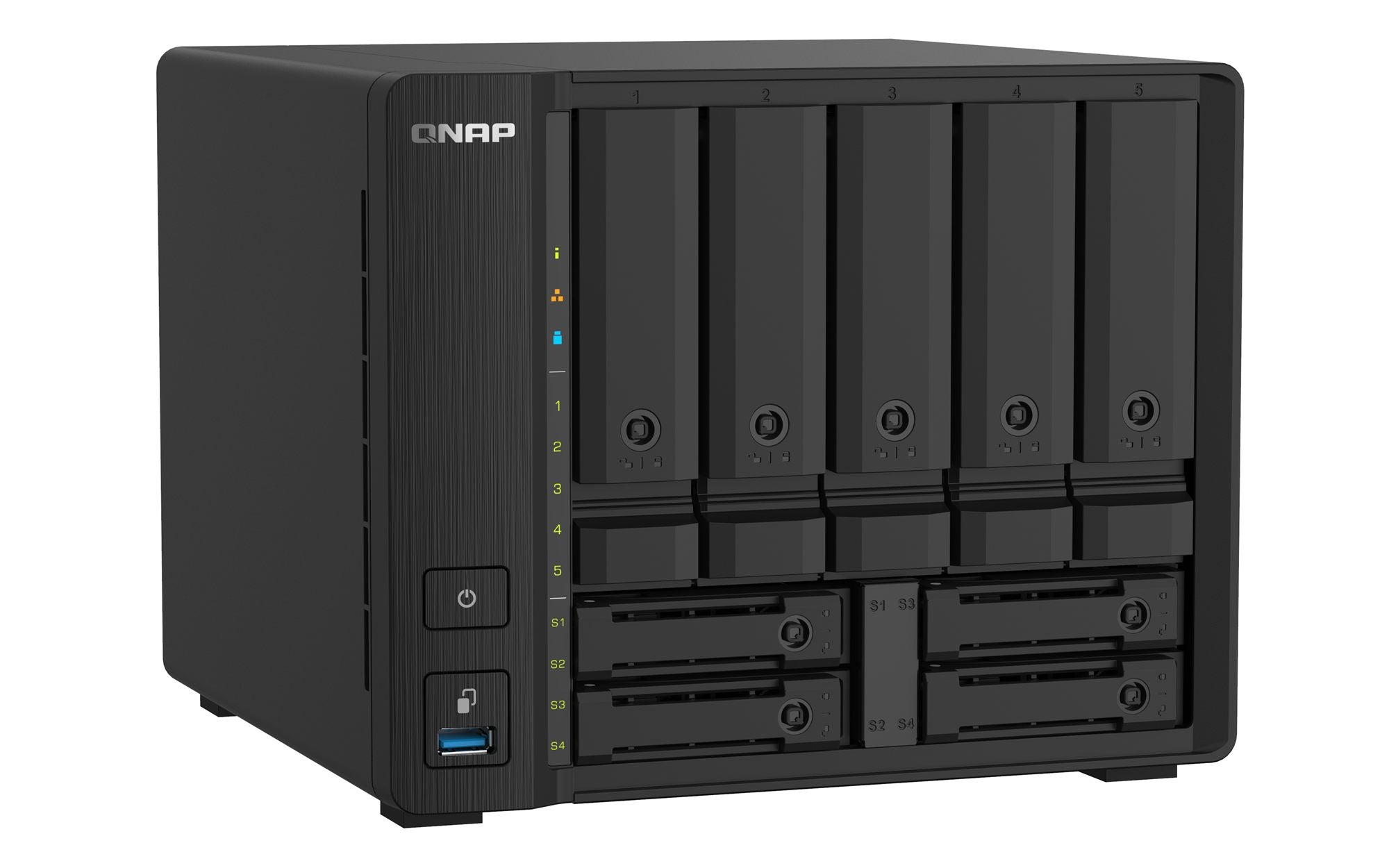 Desktop 9Bay NAS 4GB RAM 10Gbe Black