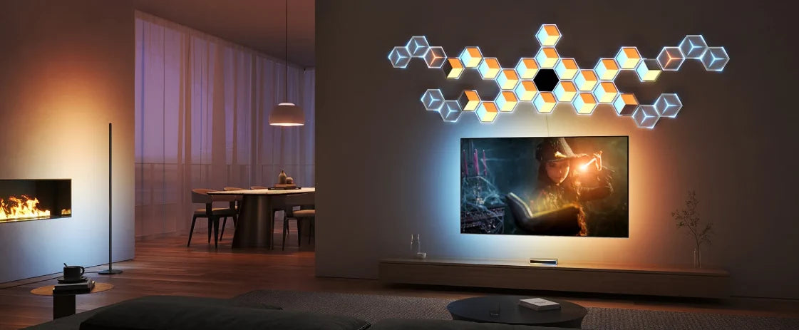 Govee H606A Glide Hexagon Light Panels Ultra 7-pack | Éclairage LED | RGBIC, 2.4GHz Wi-Fi, Bluetooth