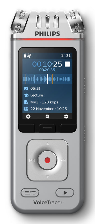 PHILIPS Dictaphone VoiceTracer DVT4115 : Enregistreur audio