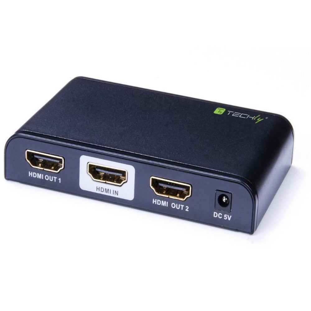 Techly IDATA HDMI2-4K2 Répartiteur HDMI 2.0 4K@60Hz 1x2 Actif