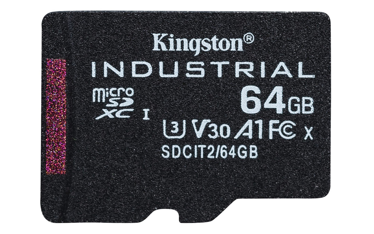 KINGSTON 64Go microSDXC Industrial C10 A1 pSLC Card + SD Adapter