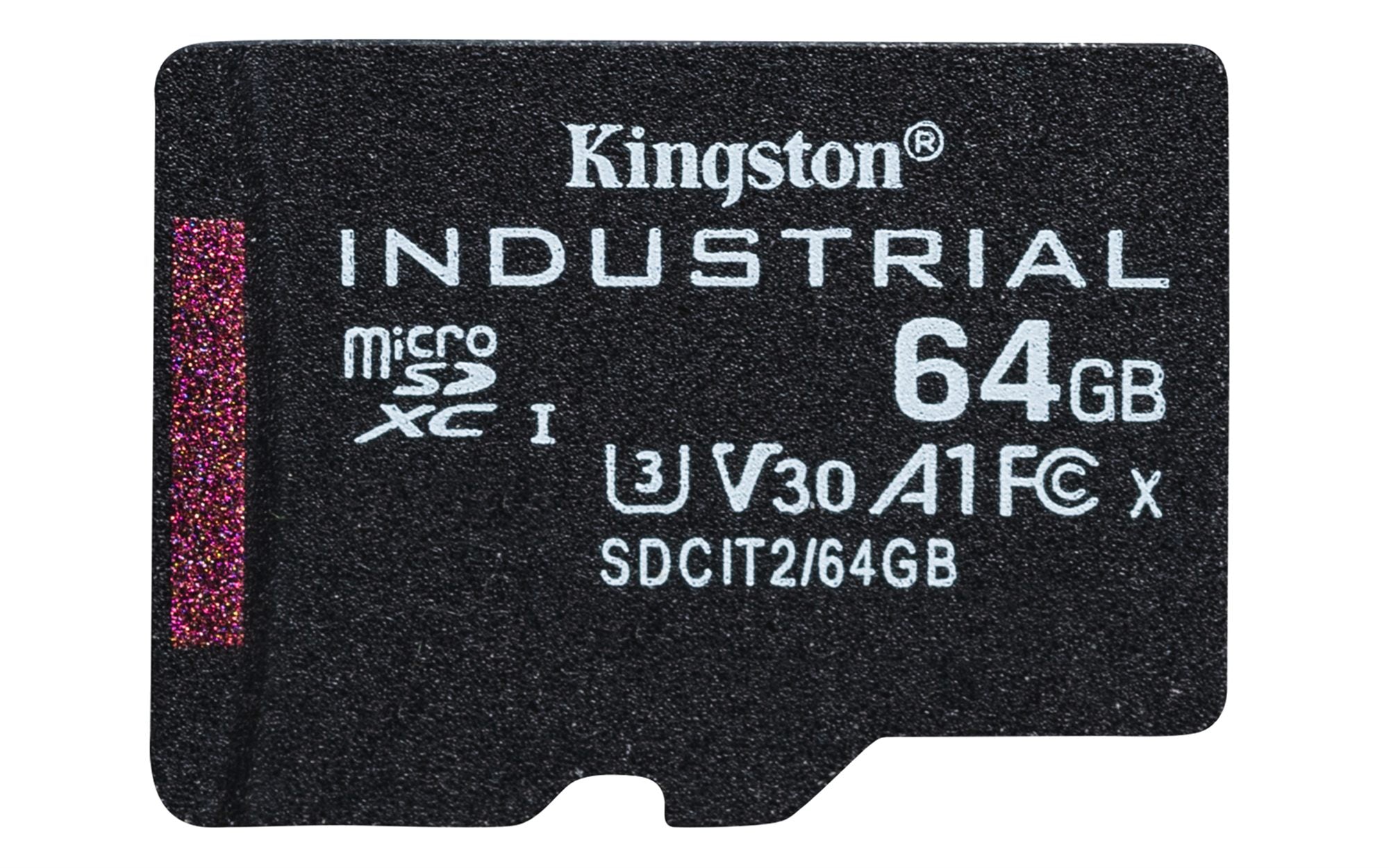 KINGSTON 64Go microSDXC Industrial C10 A1 pSLC Card Single Pack w/o Adapter