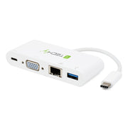 Techly IADAP USB31-DOCK2 Adaptateur USB-C vers USB-A 3.0, USB-C PD, VGA, RJ45 Gigabit