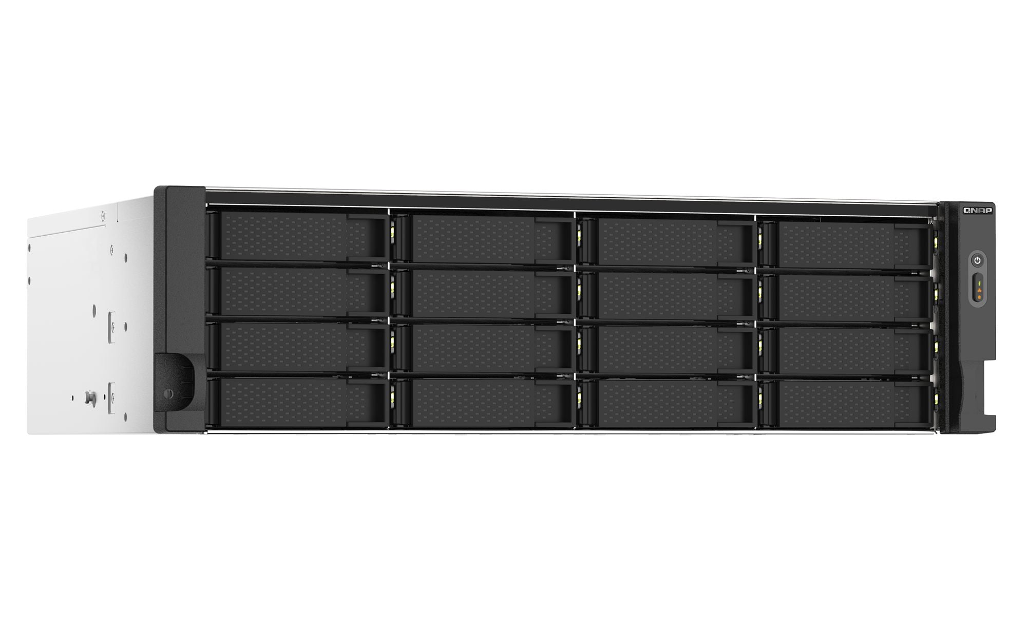 QNAP 16-bay Rackmount NAS AMD Ryzen V1000 series V1500B 4C/8T 2.2GHz 16Go DDR4 RAM 2x2.5GbE LAN optional 10GbE & M.2 NVMe/SATA