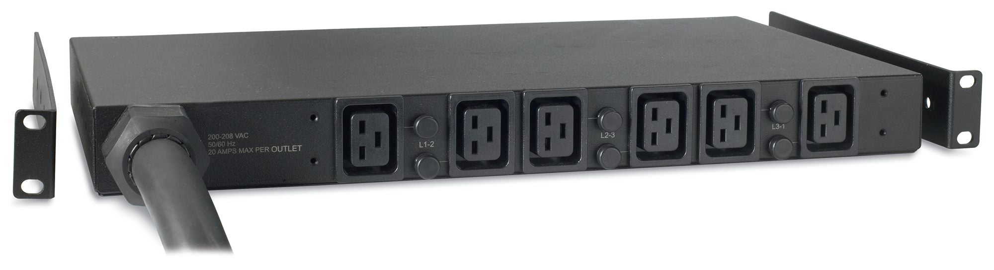 APC Basic Rack PDU Rack AC 400V 22 kW 3-phase input IEC 60309 output connectors 6 IEC 60320 C19 2.44m cord Black