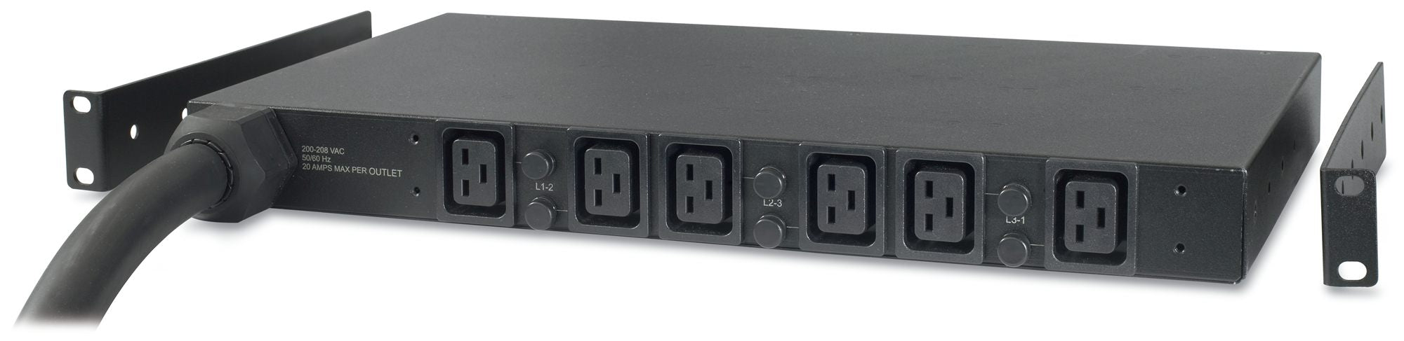 APC Basic Rack PDU Rack AC 400V 22 kW 3-phase input IEC 60309 output connectors 6 IEC 60320 C19 2.44m cord Black