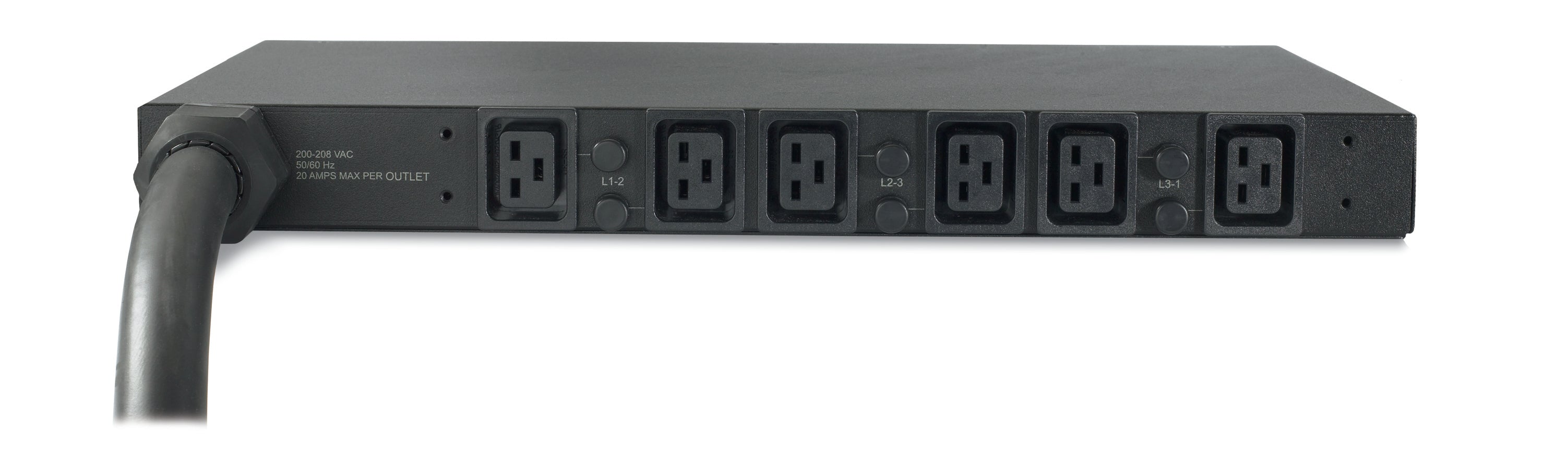 APC Basic Rack PDU Rack AC 400V 22 kW 3-phase input IEC 60309 output connectors 6 IEC 60320 C19 2.44m cord Black