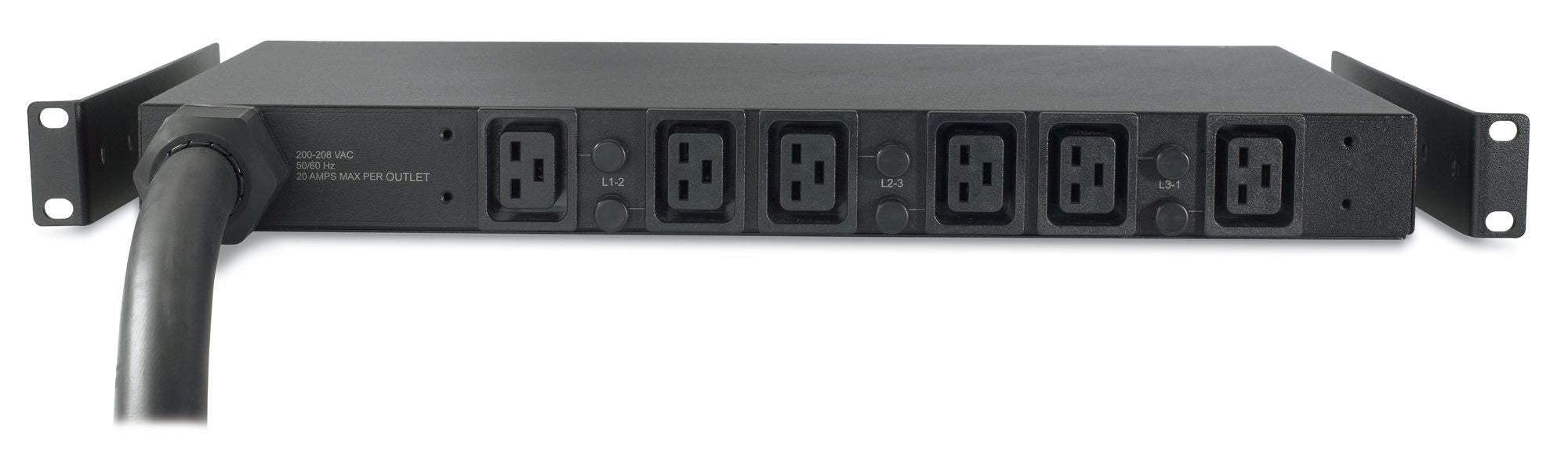 APC Basic Rack PDU Rack AC 400V 22 kW 3-phase input IEC 60309 output connectors 6 IEC 60320 C19 2.44m cord Black