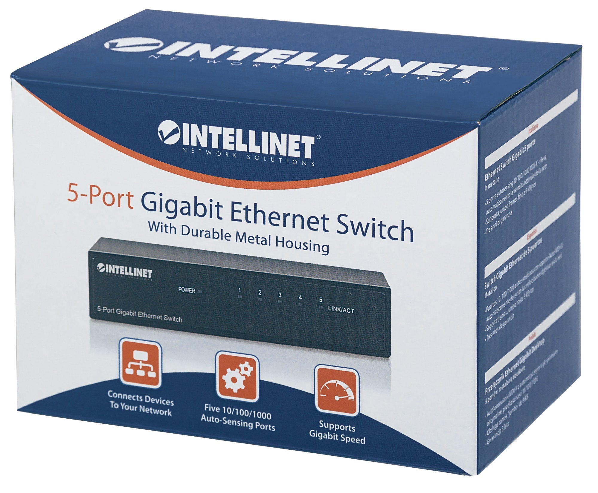Intellinet 530378 commutateur réseau Gigabit Ethernet (10/100/1000) Noir