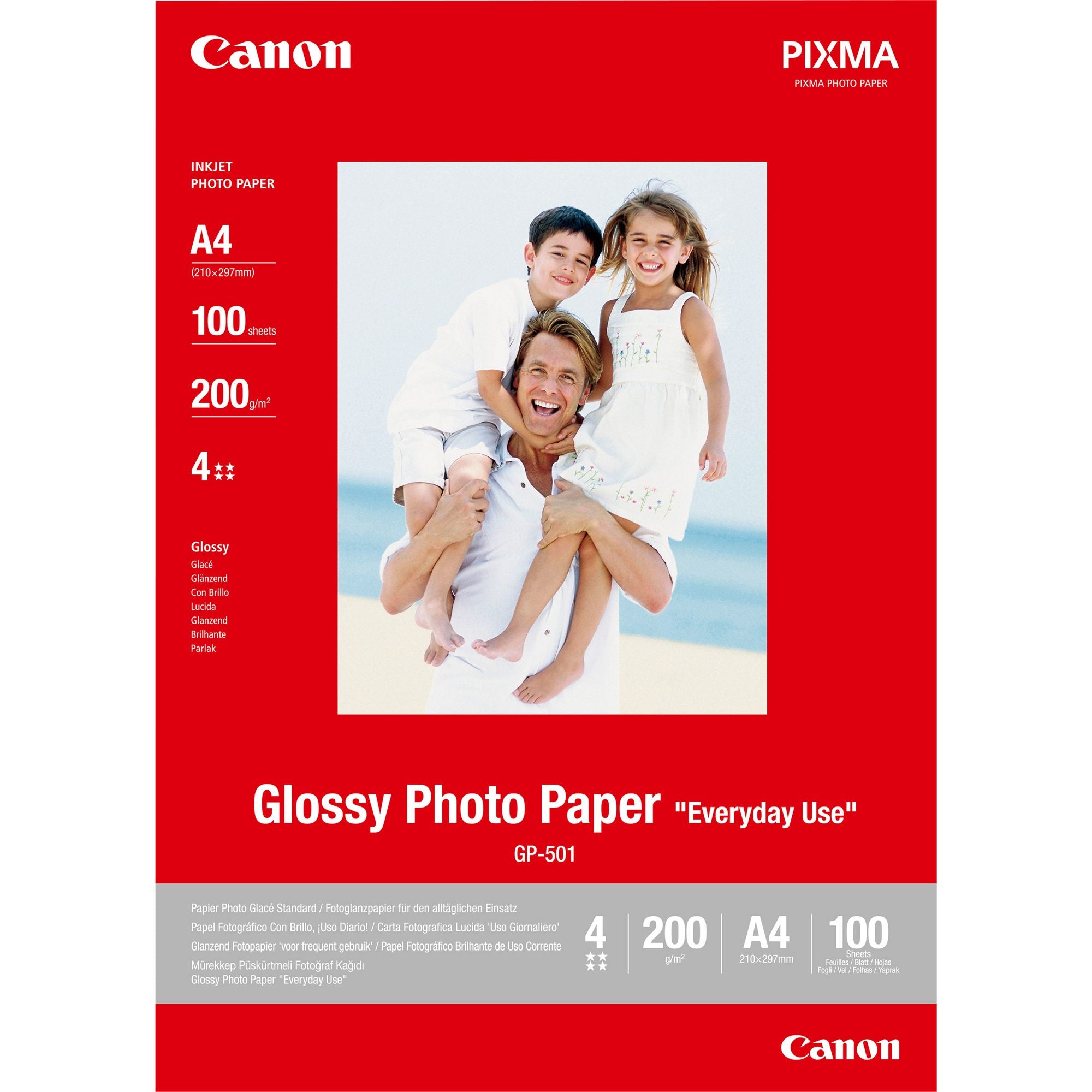 CANON GP-501 brillant photo  papier inkjet 210g/m2 A4 100 feuilles pack de 1