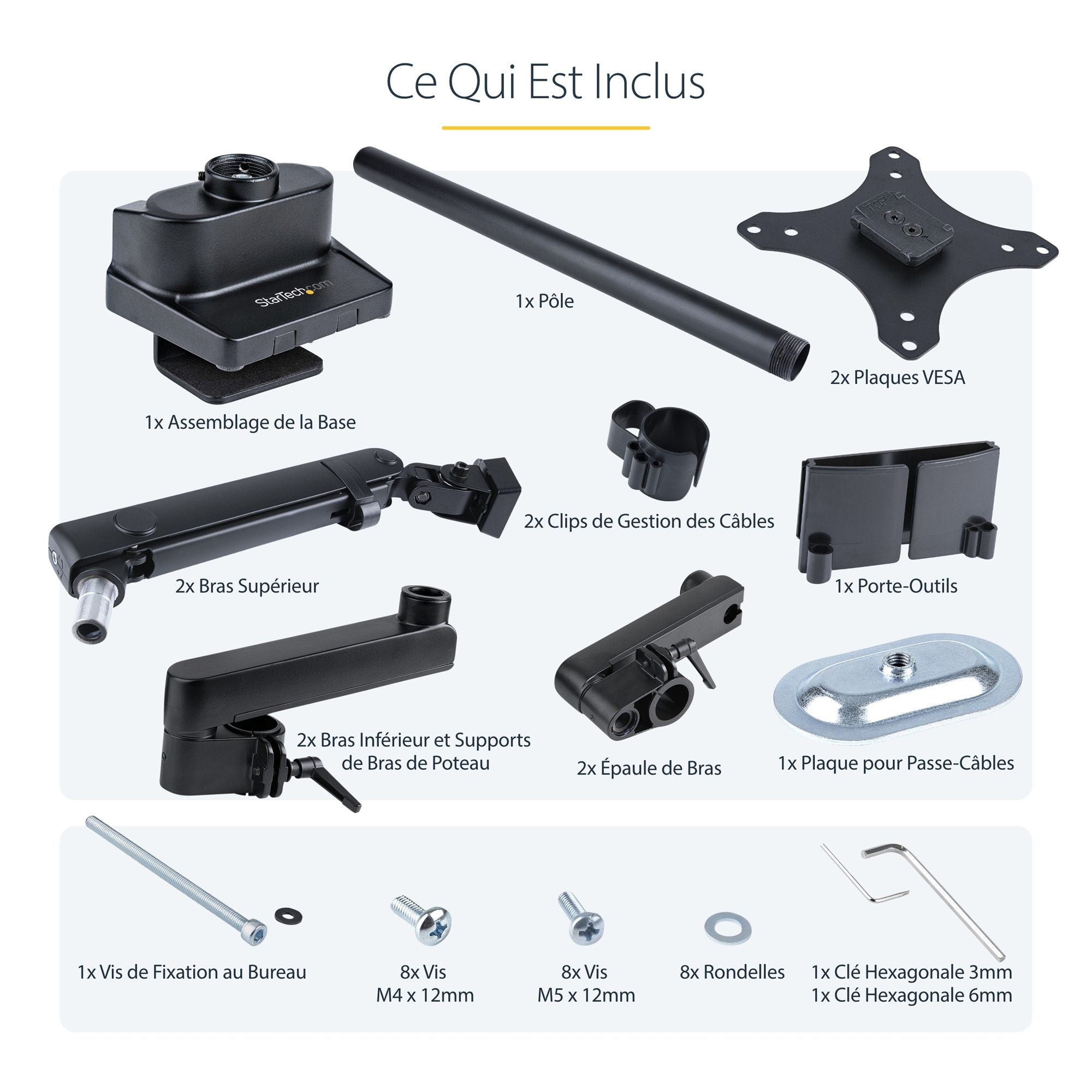 Desk Mount Dual Monitor Arm - 32in VESA