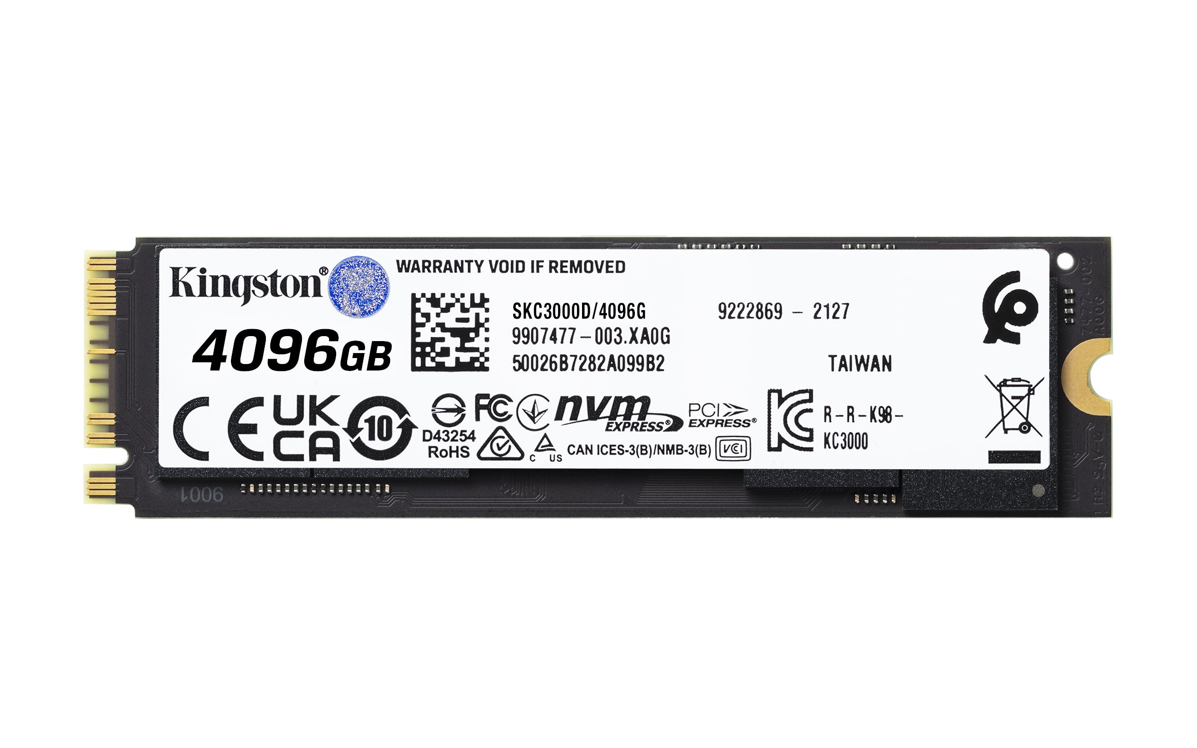 KINGSTON KC3000 4096Go PCIe 4.0 NVMe M.2 SSD