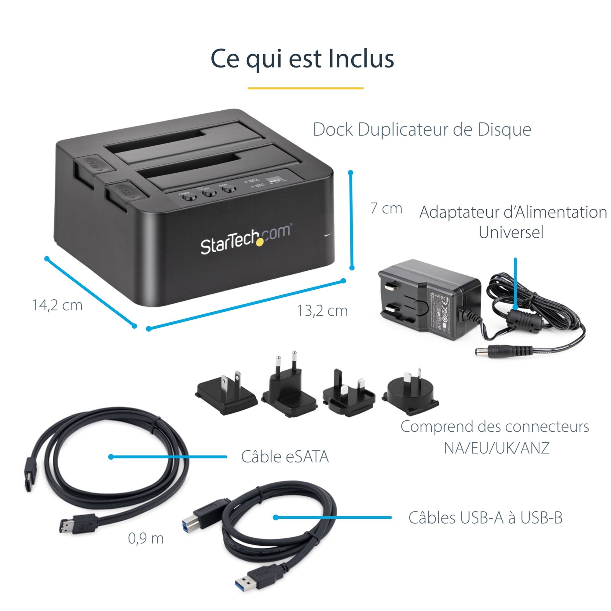 USB 3.0/eSATA HDD/SSD Duplicator Dock