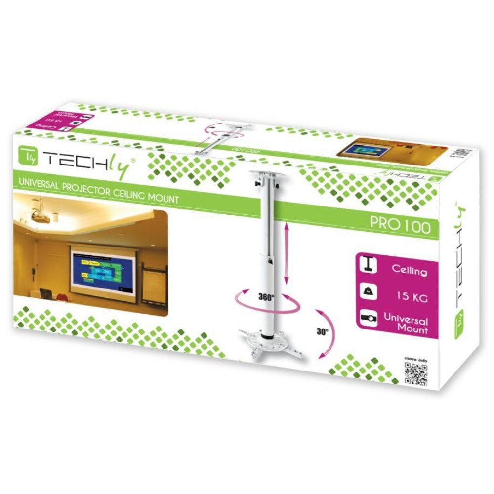 Techly ICA-PM 104MW Bras de projecteur au plafond 50/77 bi
