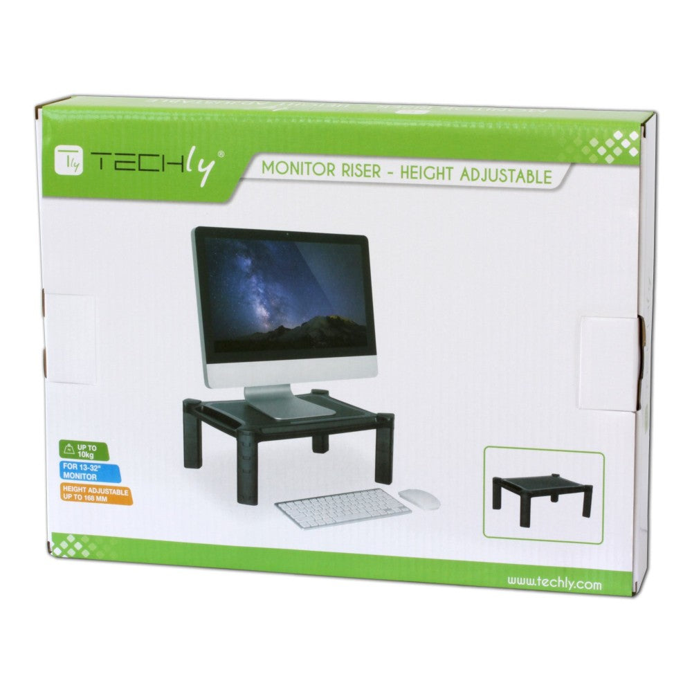 "Techly ICA-MS 401 Support de moniteur pour ordinateur portable de 32"" avec réglage de la hauteur"