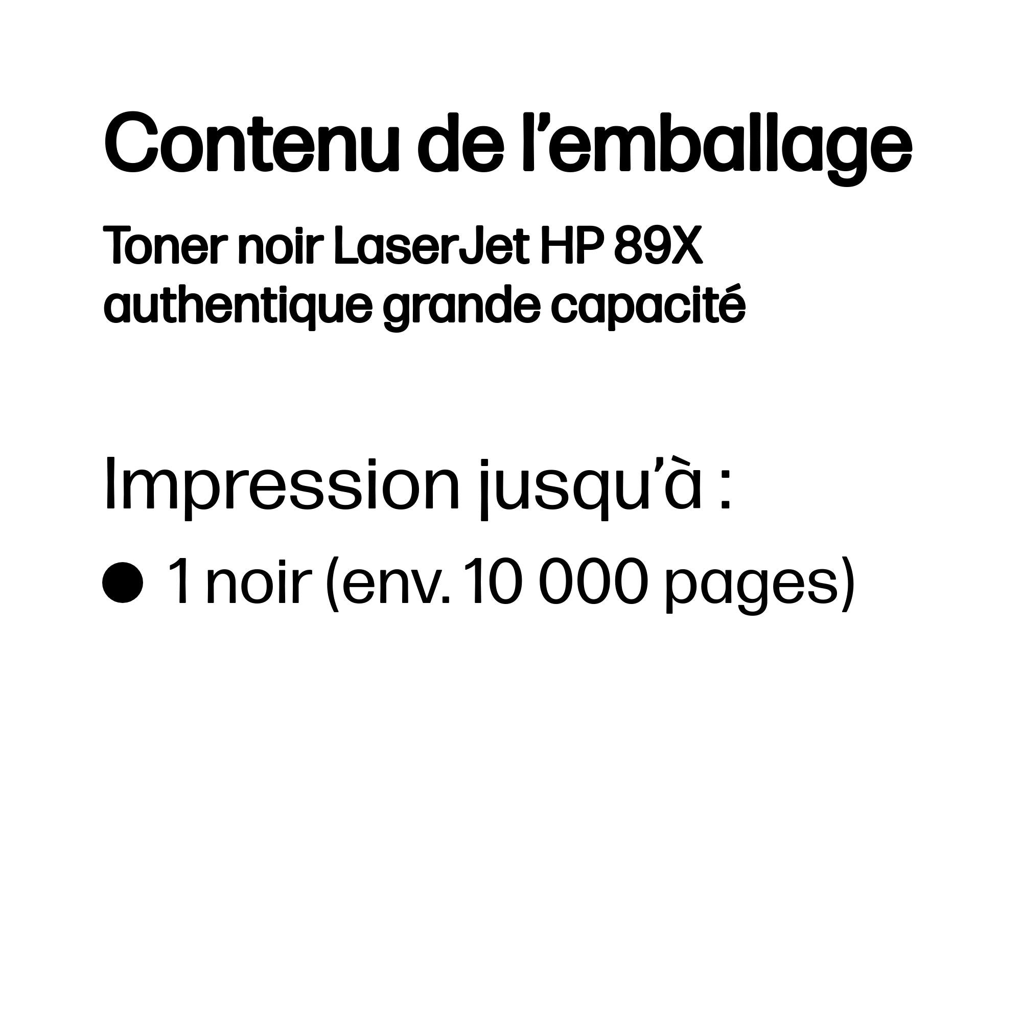 HP 89X Black LaserJet Toner Cartridge