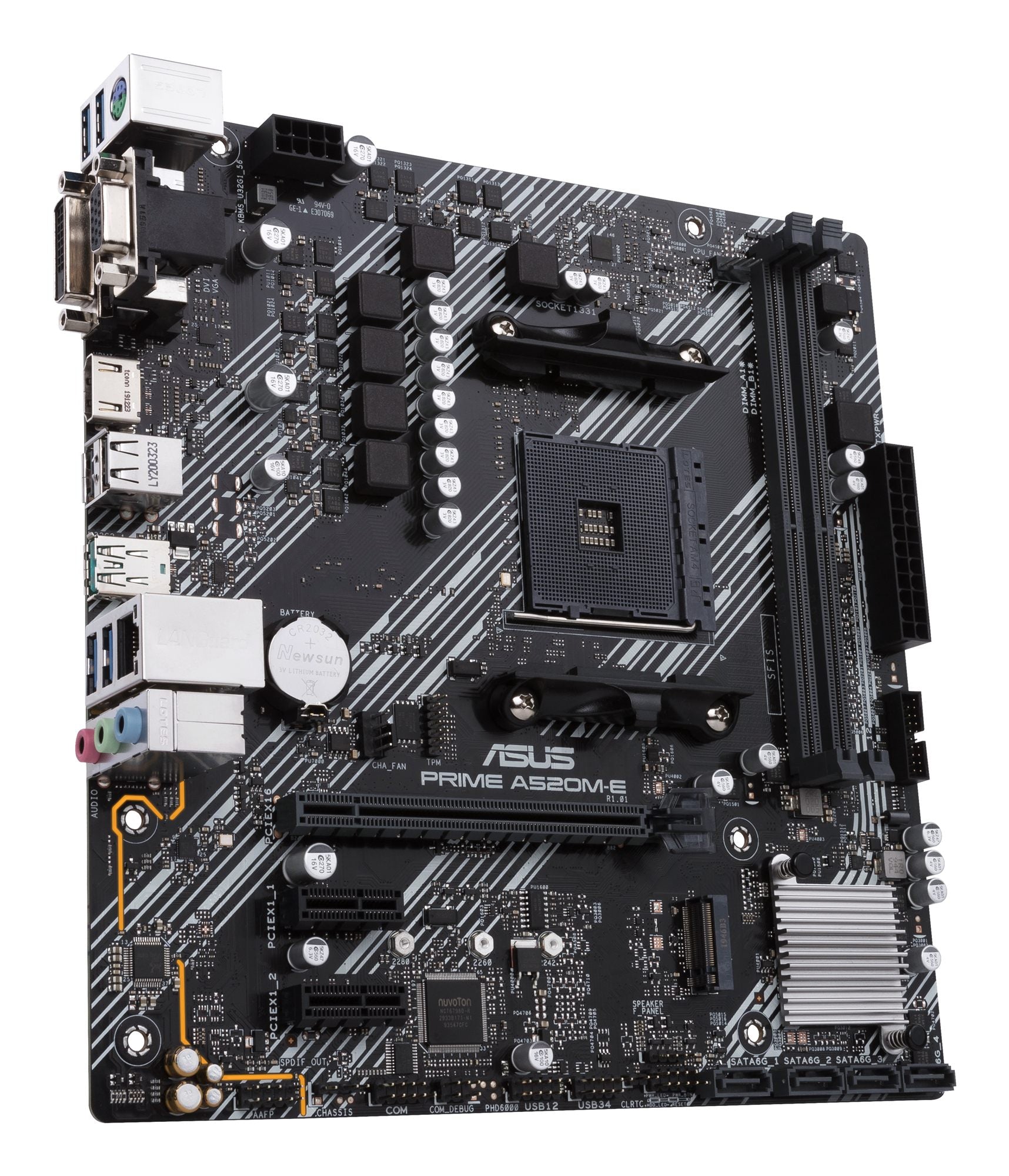 ASUS PRIME A520M-E/CSM AMD A520 Ryzen AM4 micro ATX motherboard with M.2 support 1Gb Ethernet HDMI/DVI/D-Sub SATA 6 Gbps USB 3.2