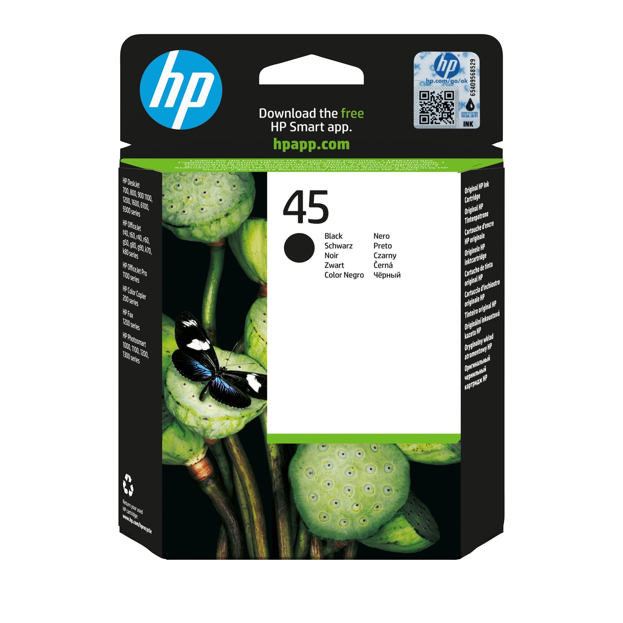 HP 45 original Ink cartridge 514645AE black high capacity 42ml 930 pages 1-pack