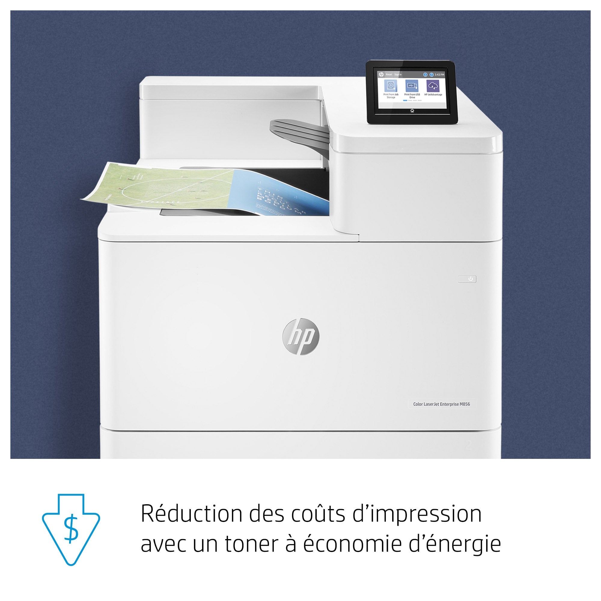 HP Color LaserJet Enterprise M856dn Printer colour Duplex laser A3 1200x1200dpi 56ppm mono 56ppm colour 650sheets USB LAN
