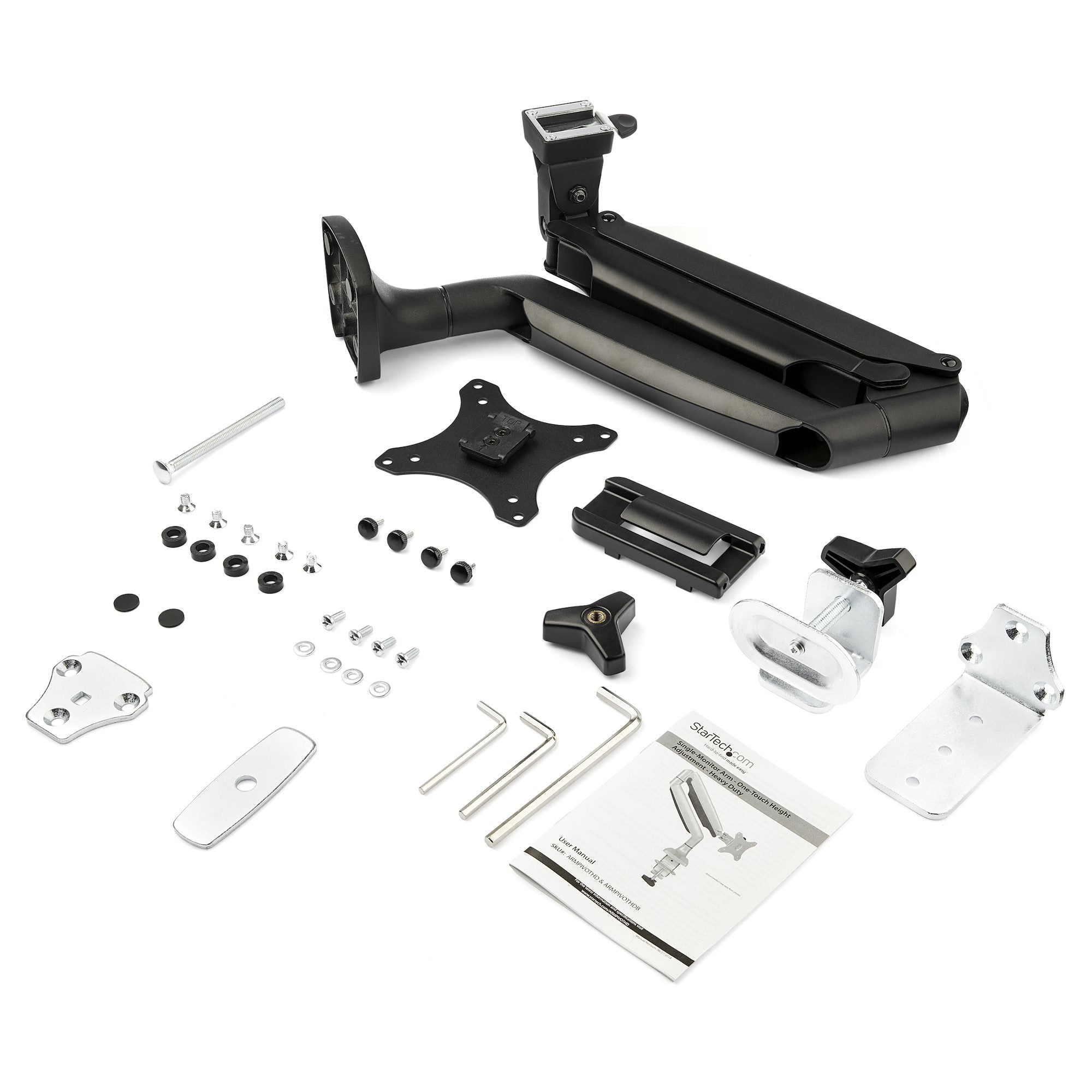 Monitor Arm - Heavy Duty Aluminum Black