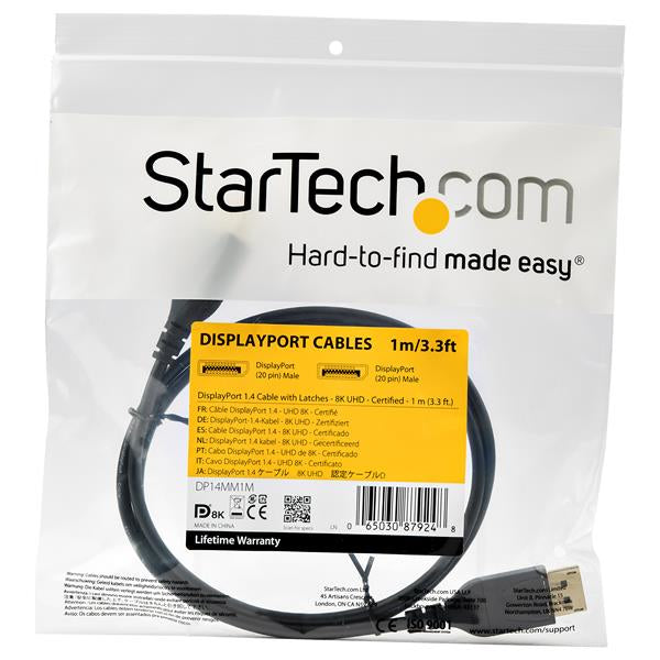 Cable - DisplayPort 1.4 - 1m 3.3 ft