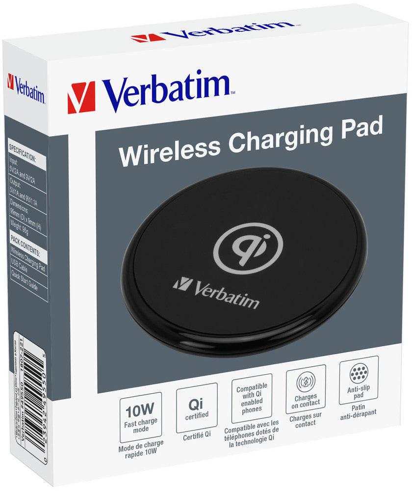 Verbatim Qi Wireless Charger 10W Rubber