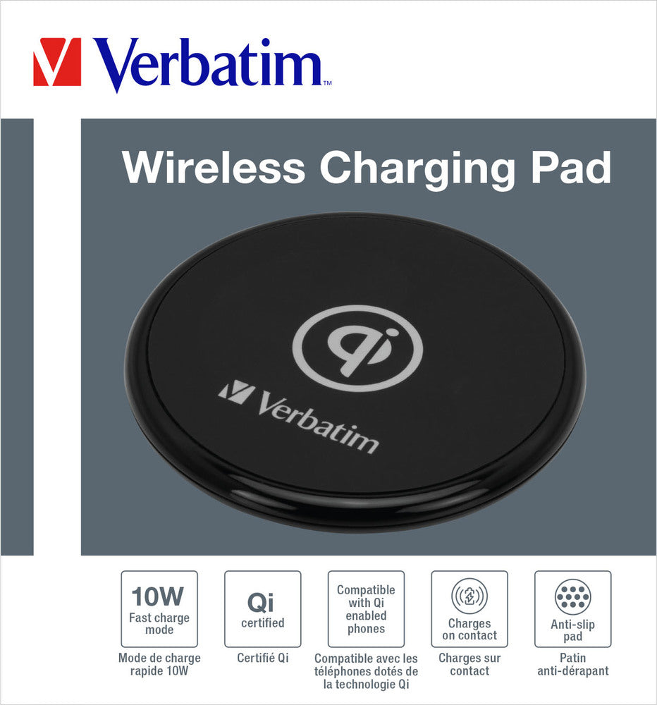 Verbatim Qi Wireless Charger 10W Rubber