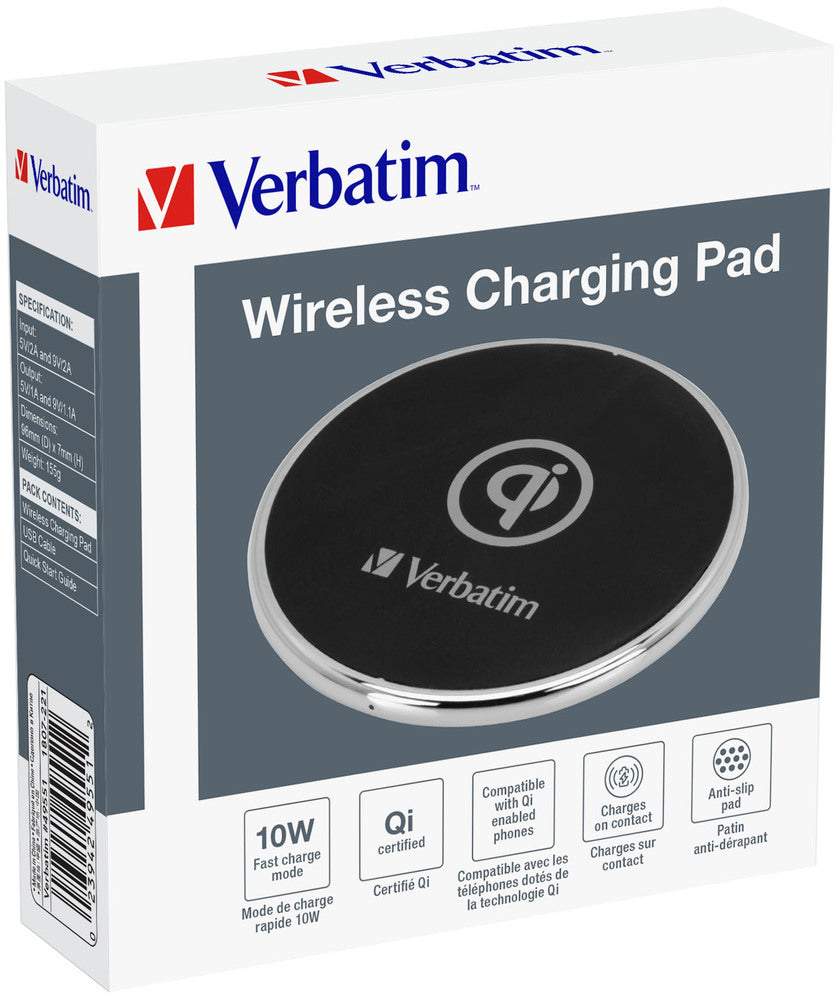 Verbatim Qi Wireless Charger 10W Rubber
