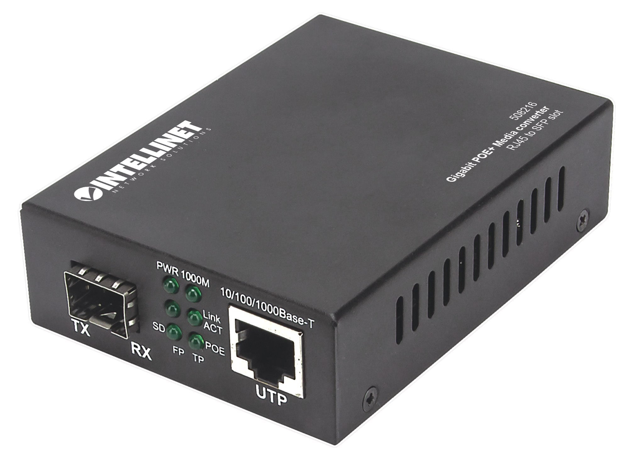Intellinet 508216 convertisseur de support réseau 1000 Mbit/s Noir