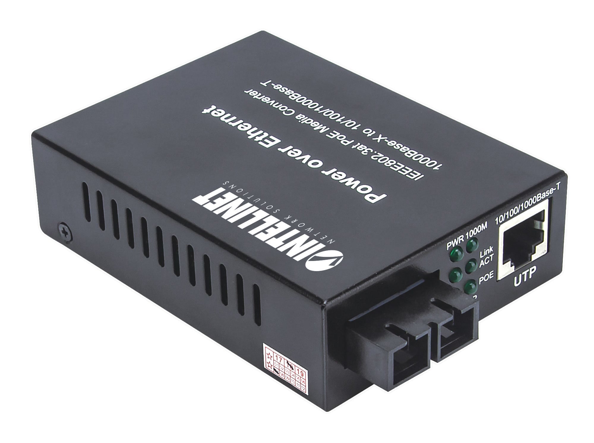 Intellinet 508209 convertisseur de support réseau 1000 Mbit/s 1310 nm Monomode Noir