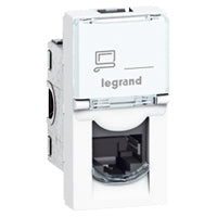 LEGRAND Plastron Mosaic 22,5x45 1 port RJ45 CAT 6A STP